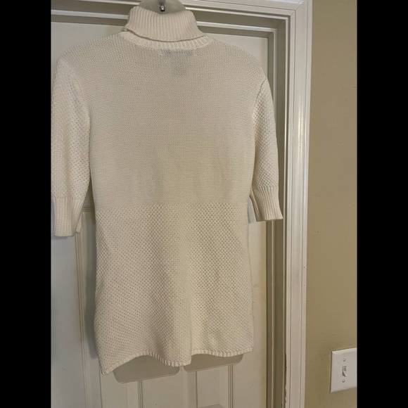 Requirements WHITE KNIT SWEATER, size M, short sleeves, Vintage, - Picture 3 of 4